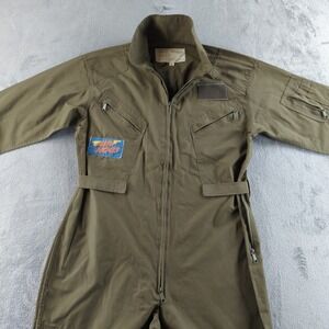 Vintage Air Hogs Coveralls Mens Large Olive Green Flight Suit Promo Uniform